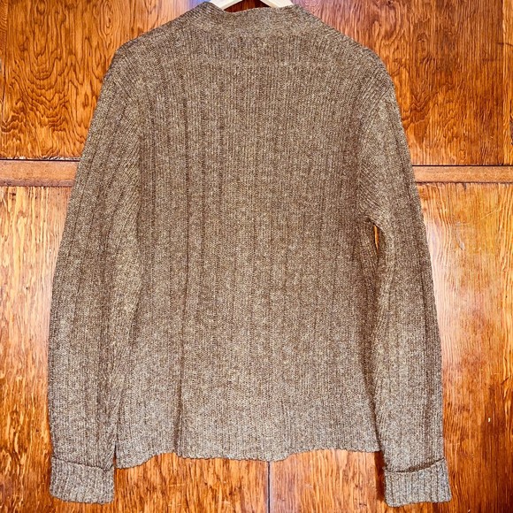 Campus Vintage Men's XL Button Cardigan Sweater Neutral Cottagecore Coastal - Picture 3 of 7